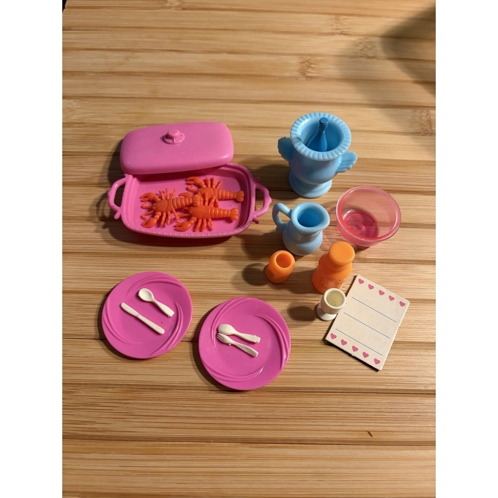 Vtg Dance Magic Barbie Dinner For Two Playset 1990 MATTEL Dinner/ Dishes